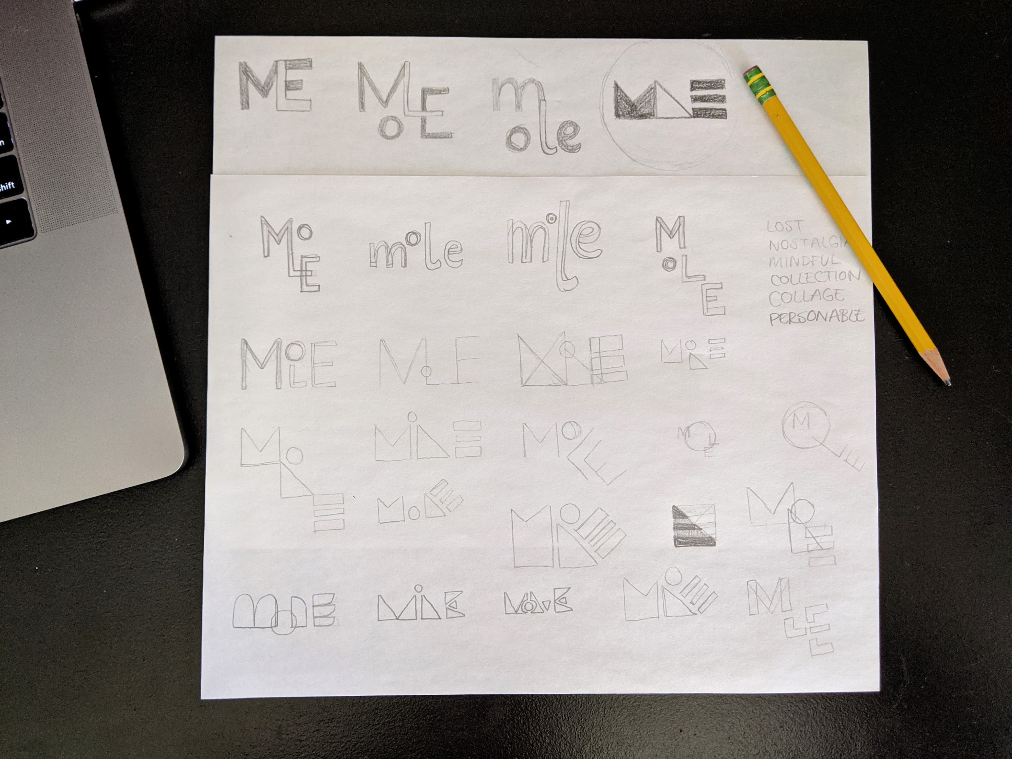 First hand-drawn logo ideas